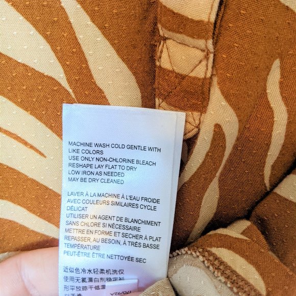 Anthropologie Maeve Windham Animal Print Tunic Top, Cedar, Size Small - Picture 5 of 7